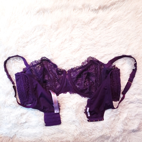 Savage X Fenty Romantic Corded Lace Unlined Balconette Bra Size: 46DDD - Picture 4 of 10